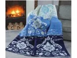 Koc Glamour  150x200 Castello di Roma granatowy Greno